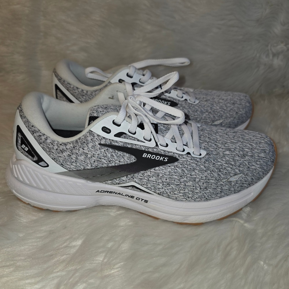 Brooks Adrenaline GTS 23 Women's 8.5 B Running Shoes White Black 120381